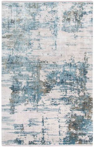 Venice Hayden Ivory / Blue Abstract Area Rugs By Amer.