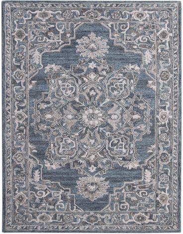 Vestige Nucia Blue / Taupe Hand-Tufted Wool Blend Area Rugs By Amer.
