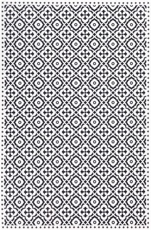 Vinilo VNL-2301 Black, White Machine Woven Traditional Area Rugs By Surya