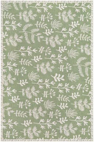 Vinilo VNL-2304 Cream, Grass Green Machine Woven Traditional Area Rugs By Surya