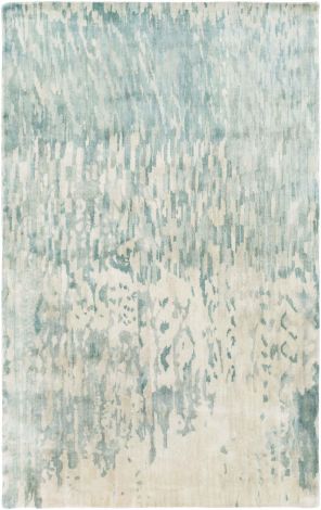 Watercolor WAT-5004 Teal, Sage Hand Knotted Modern Area Rugs By Surya
