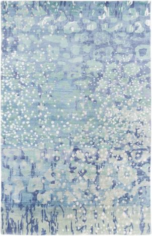 Watercolor WAT-5005 Seafoam, Sky Blue Hand Knotted Modern Area Rugs By Surya