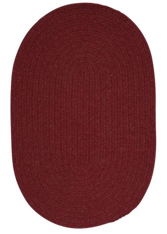 Bristol WL52 Holly Berry Rustic Farmhouse, Wool Braided Area Rug by Colonial Mills