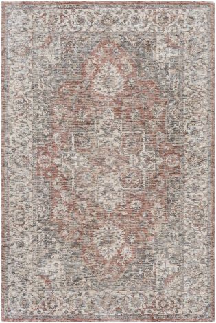Wilson WSN-2304 Rust, Rose Hand Knotted Traditional Area Rugs By Surya