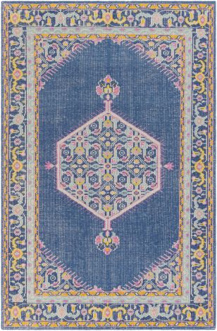 Zahra ZHA-4051 Navy, Bright Pink Hand Knotted Traditional Area Rugs By Surya