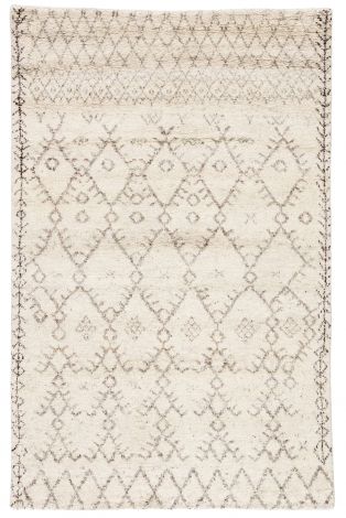 Jaipur Living Zola Hand-Knotted Geometric Ivory  Brown Area Rugs 